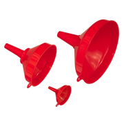 Sealey Fixed Spout Funnel Set 3 Piece Ø75, 150, 250mm