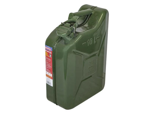 Faithfull Green Steel Jerry Can 10 litre - FAIAUJERRY10