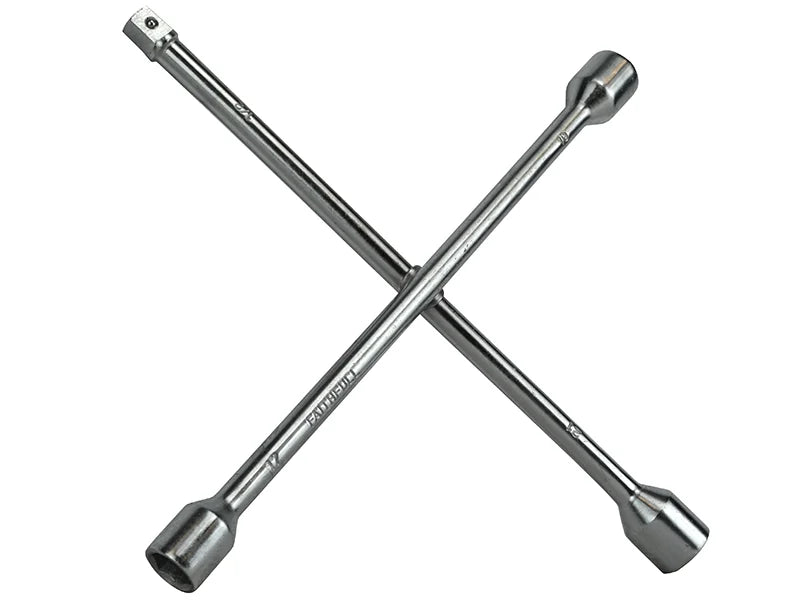 Faithfull 4-Way Wheel Brace Chrome Plated 14in - FAIAUWB4WC