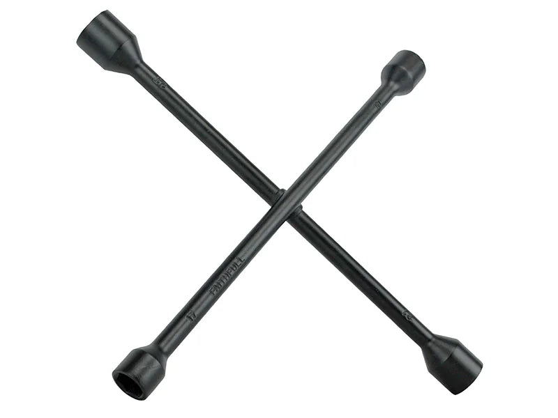 Faithfull 4-Way Wheel Brace Black Powder Coated 14in - FAIAUWB4WP