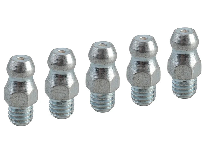 Faithfull Grease Nipple Straight M6 x 1.0 (Pack 5) - FAIGGN6100M