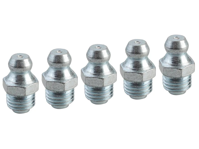 Faithfull Grease Nipple Straight M8 x 1.0 (Pack 5) - FAIGGN8100M