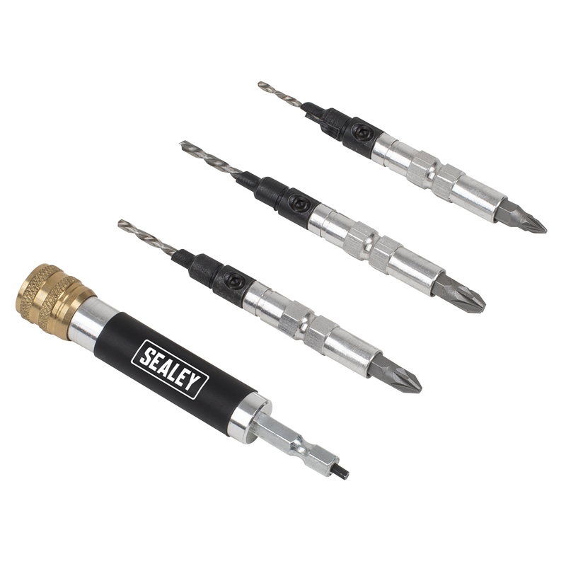 Sealey Flip-Over Drill/Driver Set 4 Piece - Ø2.38mm to Ø3.18mm