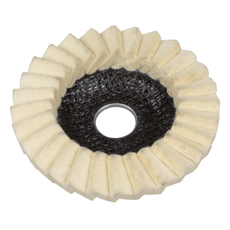 Sealey Felt Flap Disc Ø115mm Ø22mm Bore - Pack of 5