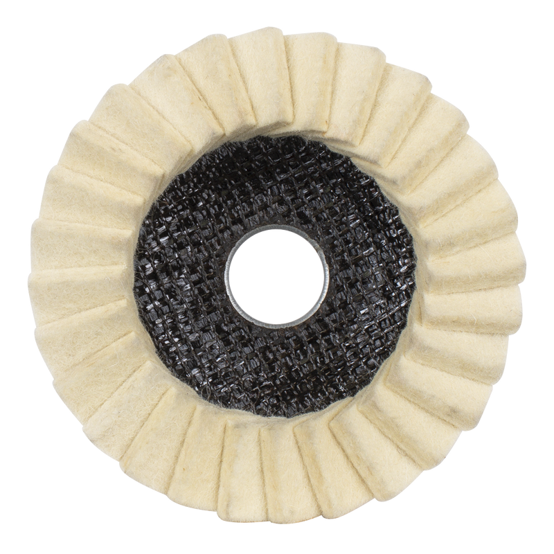 Sealey Felt Flap Disc Ø115mm Ø22mm Bore - Pack of 5