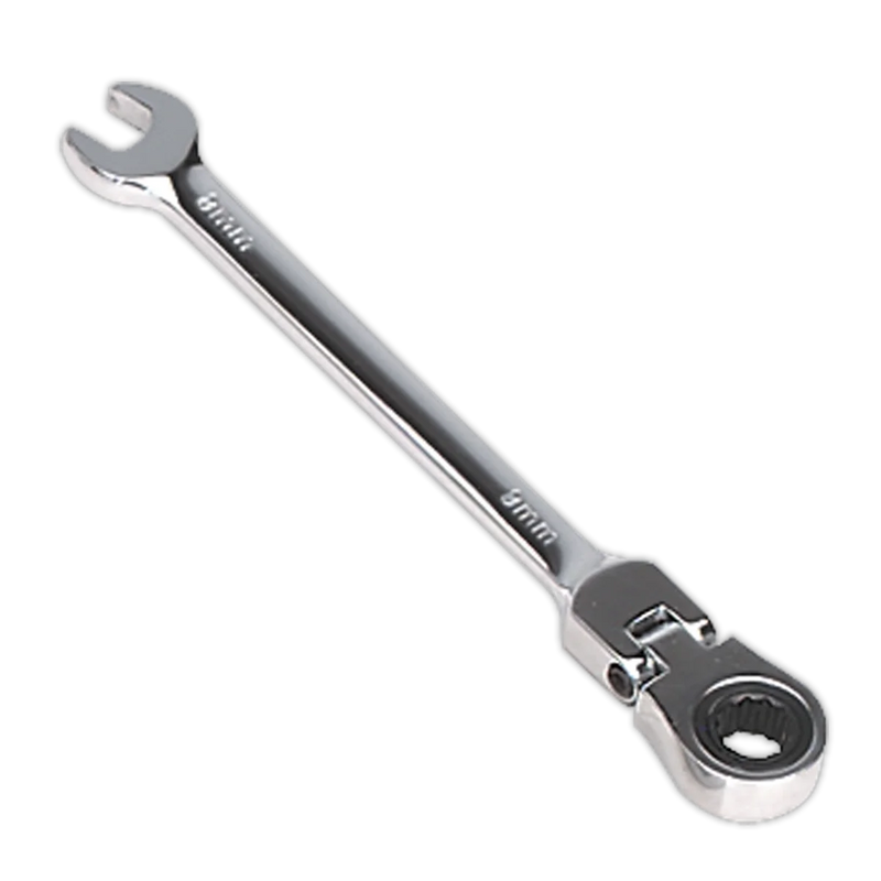 Sealey Premier Flexi-Head Ratchet Combination Spanner 8mm