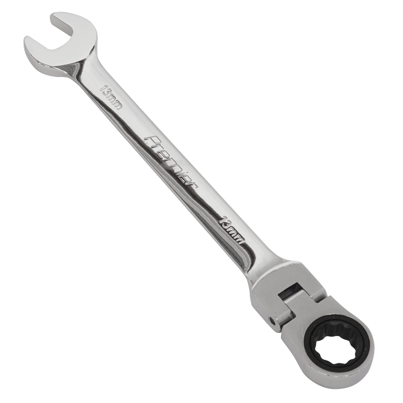 Sealey Premier Flexi-Head Ratchet Combination Spanner 8mm