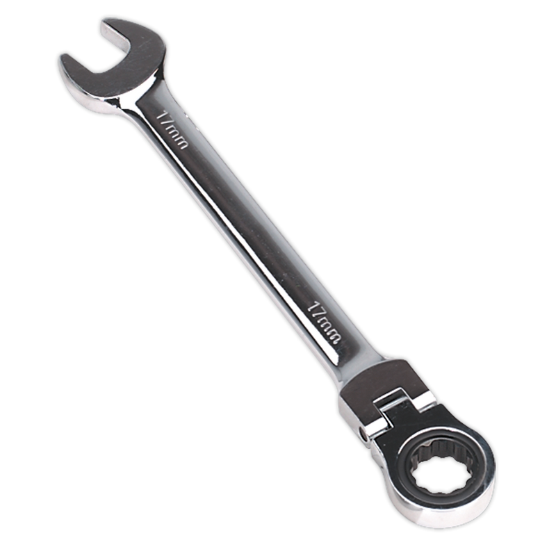 Sealey Premier Flexi-Head Ratchet Combination Spanner 8mm