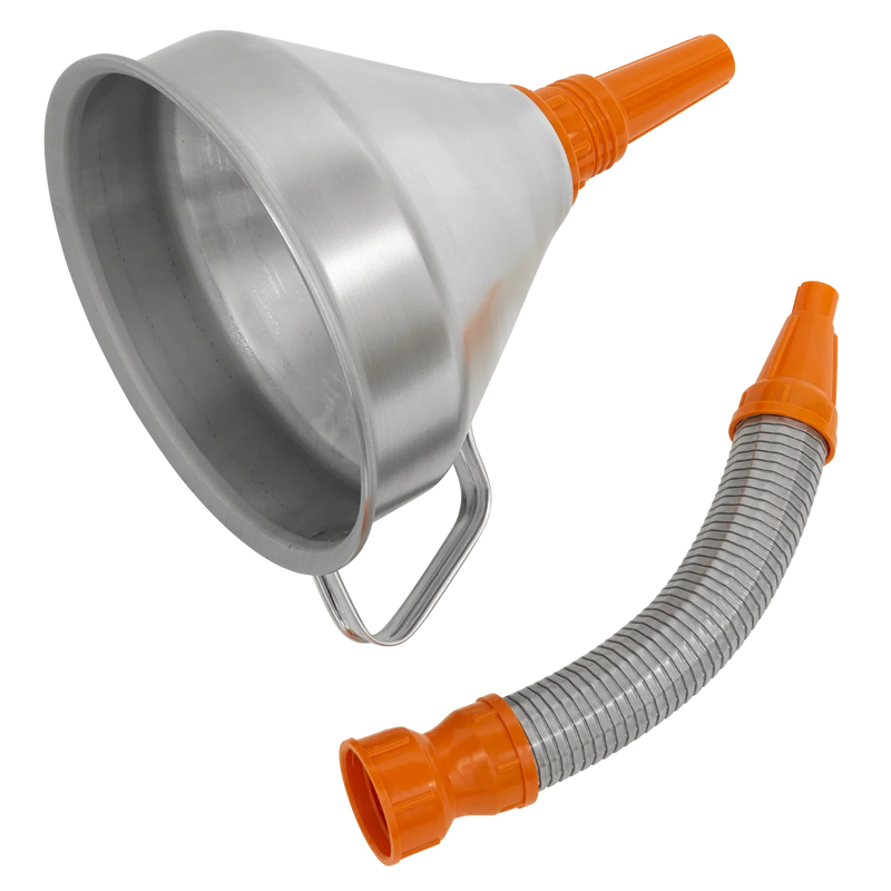Sealey Metal Flexible Spout Funnel 160mm with Filter