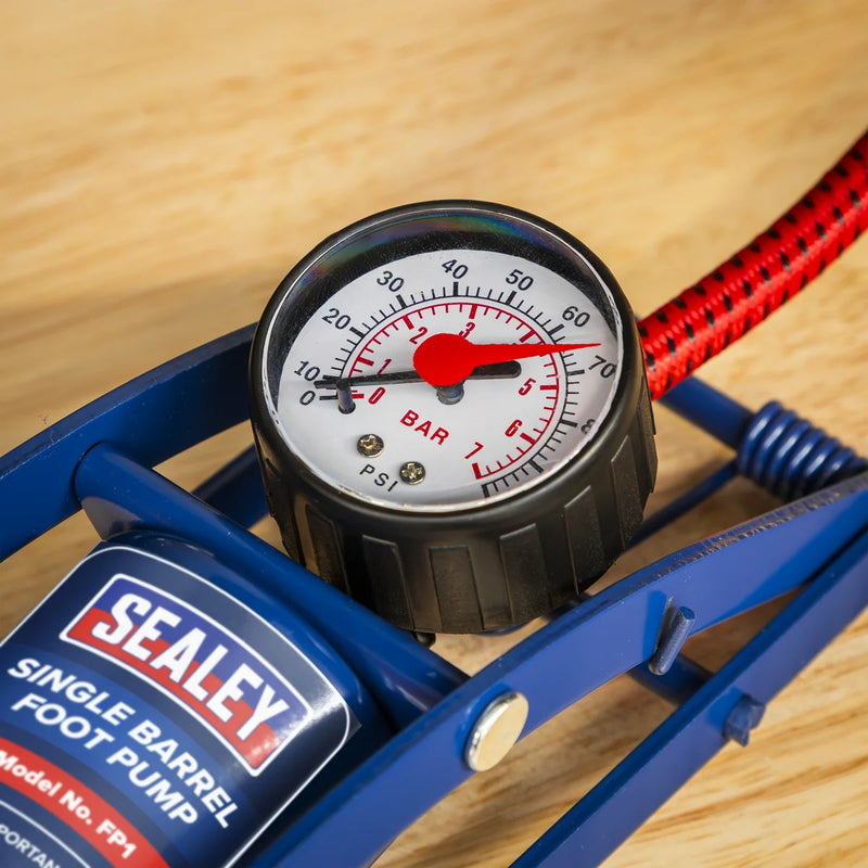 Sealey Foot Pump FP1 0-100psi Steel Barrel