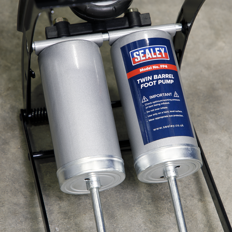 Sealey Twin Barrel Foot Pump Model FP4 1.58kg