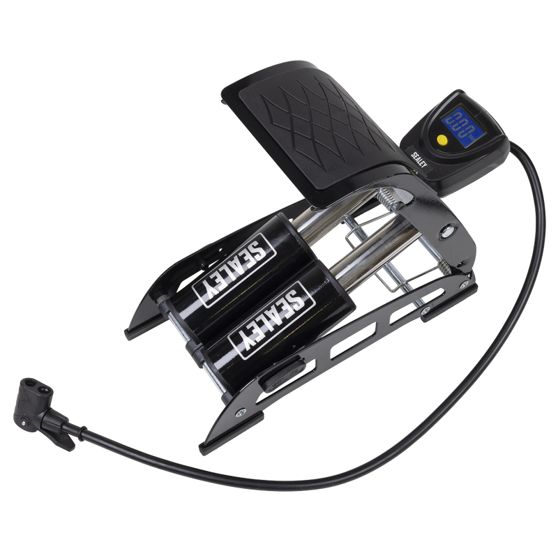 Sealey Twin Barrel Digital Foot Pump 73psi with LCD Gauge