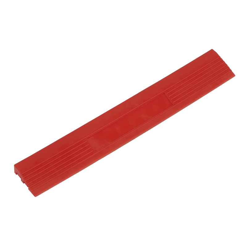 Sealey Polypropylene Floor Tile Edge 400x60mm Red Male Pack of 6