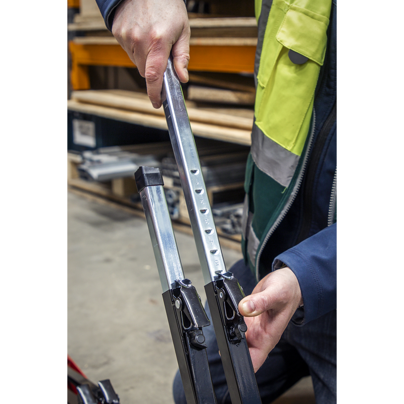 Sealey Fold Down Trestle FTAL1 150kg Capacity Adjustable Legs