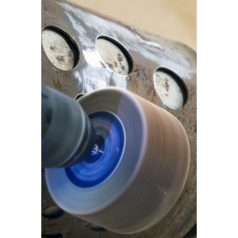 Sealey Abrasive Flap Wheel 80mm Ø 6mm Shaft Assorted Grit - Pack of 5