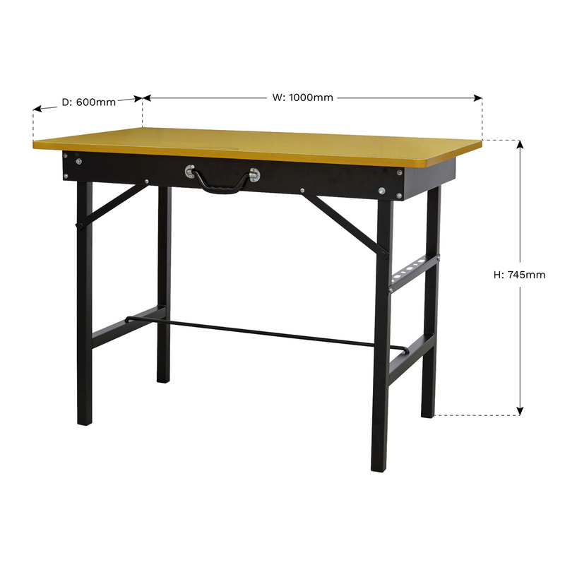 Sealey Portable Folding Workbench FWB1000 100kg Capacity