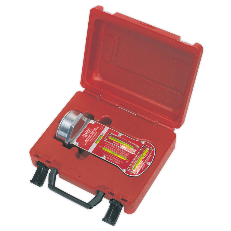 Sealey Magnetic Camber Castor & Kingpin Gauge GA450 - Ø85mm