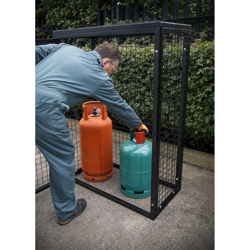 Sealey Gas Cylinder Safety Cage - 2 x 47kg Capacity