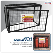Sealey Gas Cylinder Safety Cage - 4 x 19kg Capacity