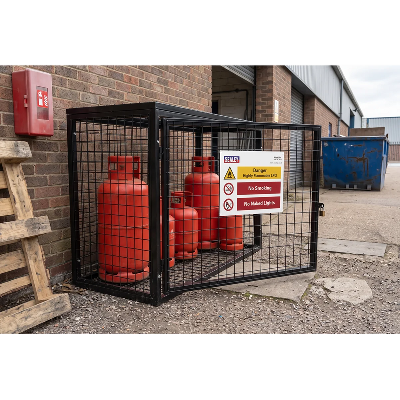 Sealey Gas Cylinder Safety Cage - 4 x 19kg Capacity