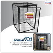 Sealey Gas Cylinder Safety Cage - 4 x 47kg Capacity