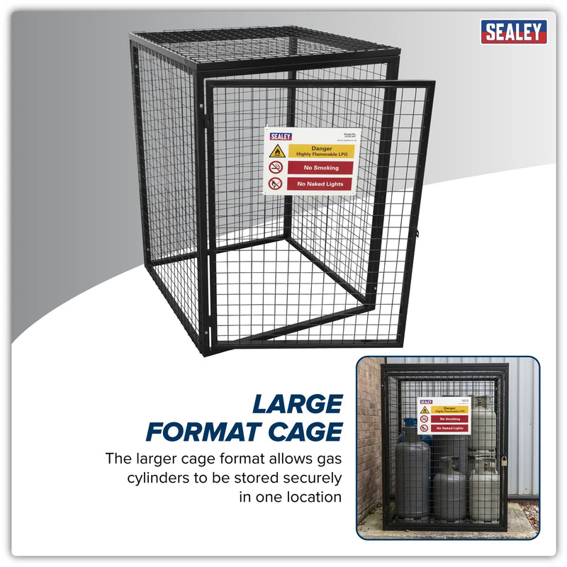 Sealey Gas Cylinder Safety Cage - 4 x 47kg Capacity