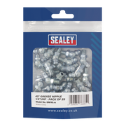 Sealey Grease Nipple 45° Angled 1/4"UNF - Pack of 25