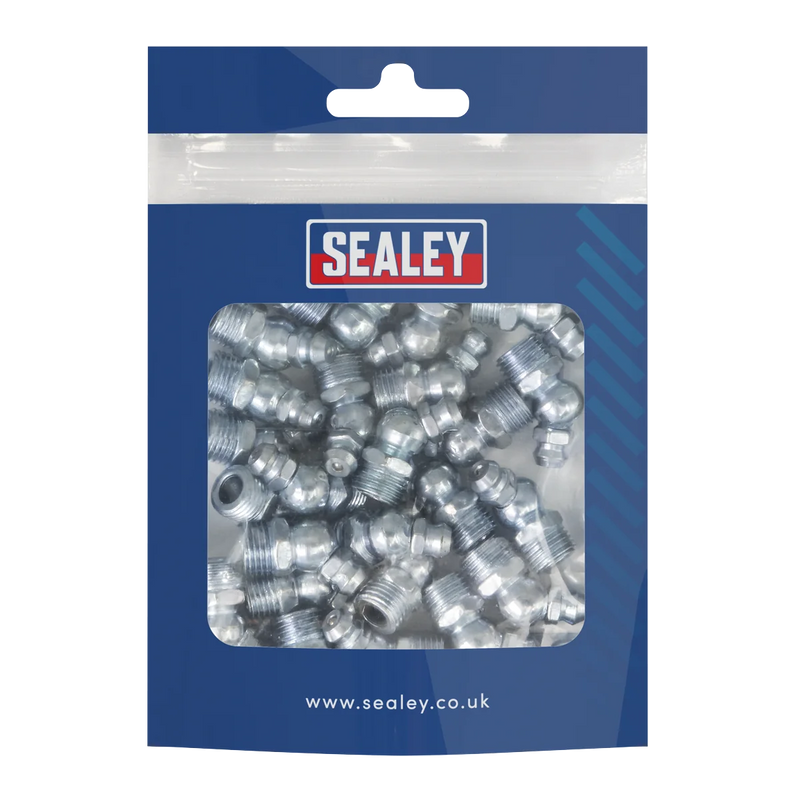 Sealey Grease Nipple 45° Angled M10 x 1mm - Pack of 25