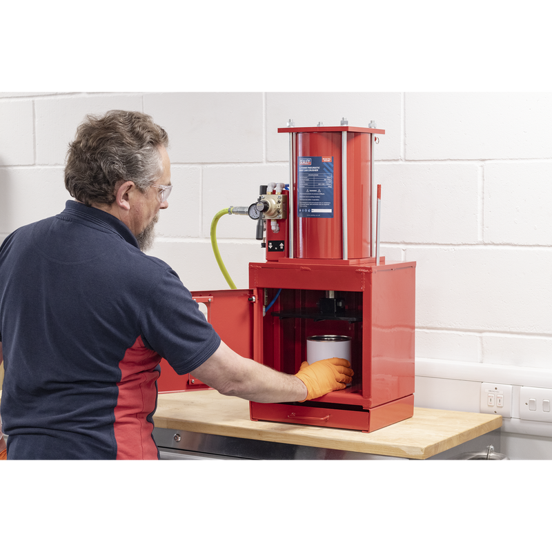 Sealey Pneumatic Paint Can Crusher HCC08 2.2 Tonne
