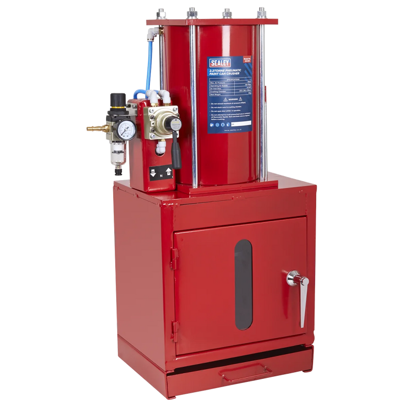 Sealey Pneumatic Paint Can Crusher HCC08 2.2 Tonne