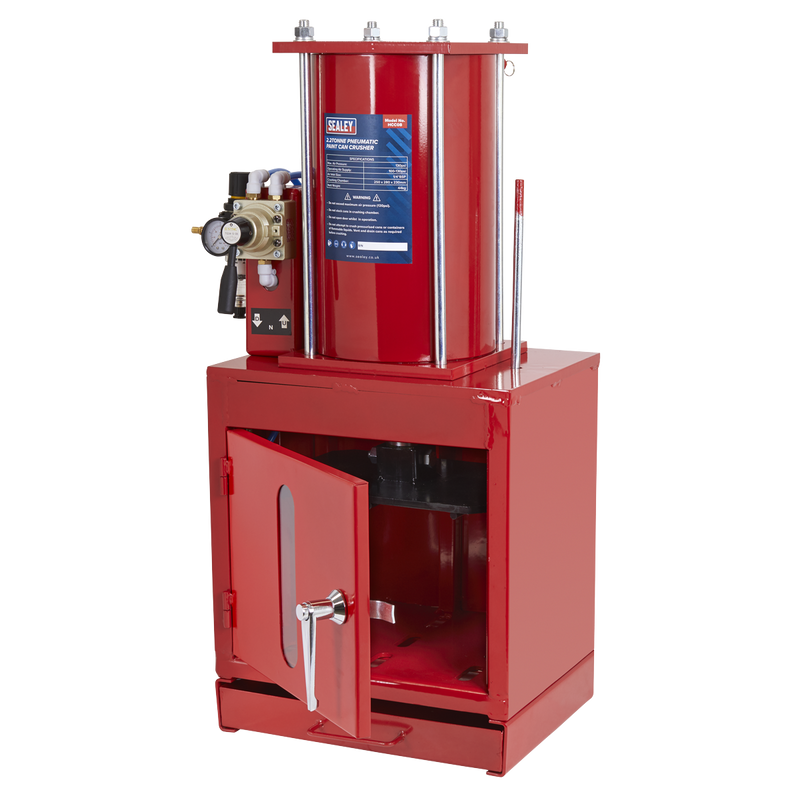 Sealey Pneumatic Paint Can Crusher HCC08 2.2 Tonne