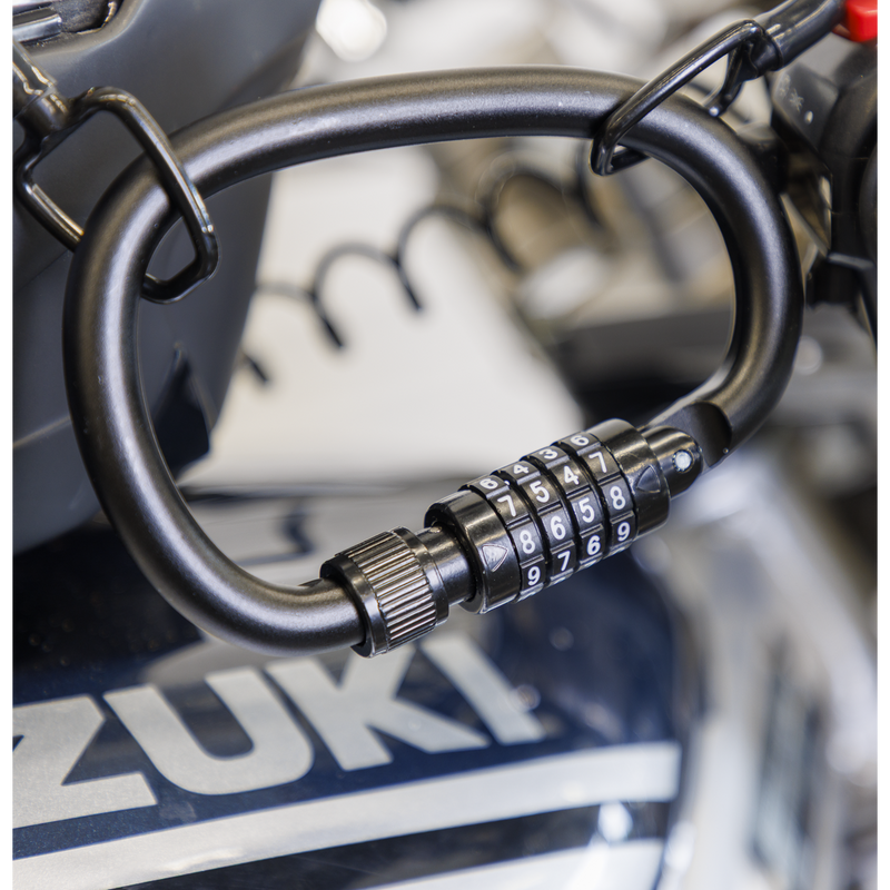 Sealey Helmet/Gear Lock with Cable HGL02 - 4-Digit Combination