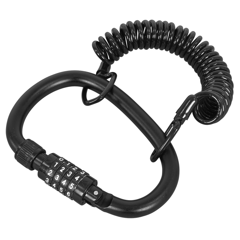 Sealey Helmet/Gear Lock with Cable HGL02 - 4-Digit Combination