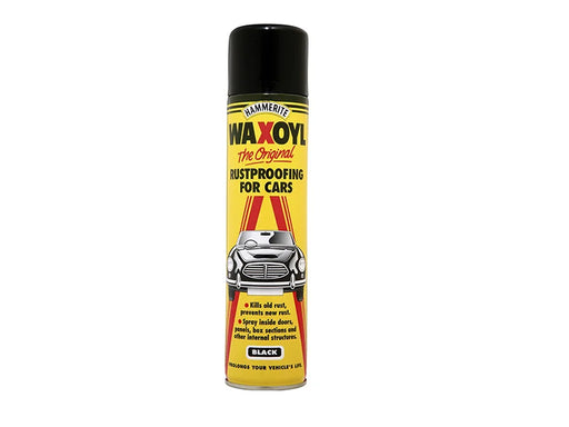 Hammerite Waxoyl Black Aerosol 400ml Rust Prevention Spray