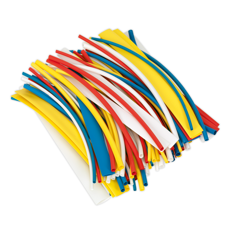 Sealey Heat Shrink Tubing 200mm 100 Piece - Mixed Colours