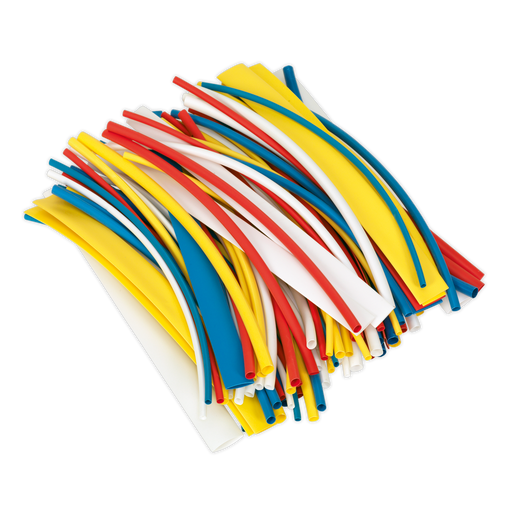 Sealey Heat Shrink Tubing 200mm 100 Piece - Mixed Colours
