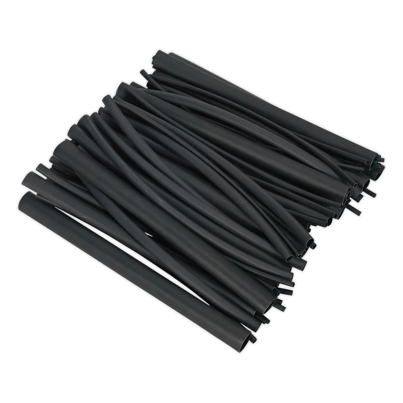 Sealey Adhesive Lined Heat Shrink Tubing 200mm 72 Piece - Black