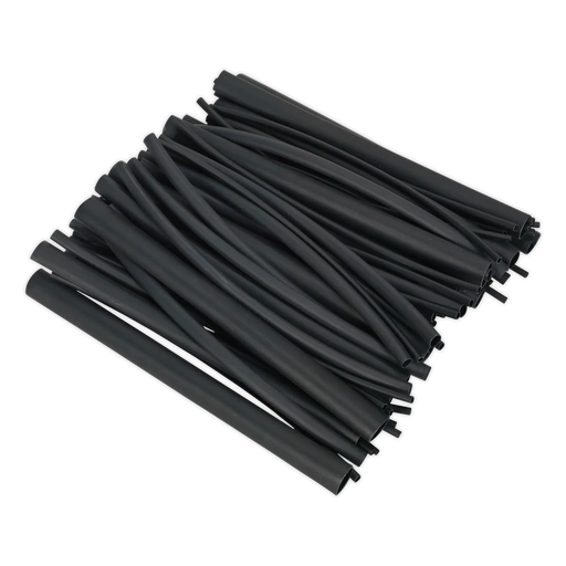 Sealey Adhesive Lined Heat Shrink Tubing 200mm 72 Piece - Black