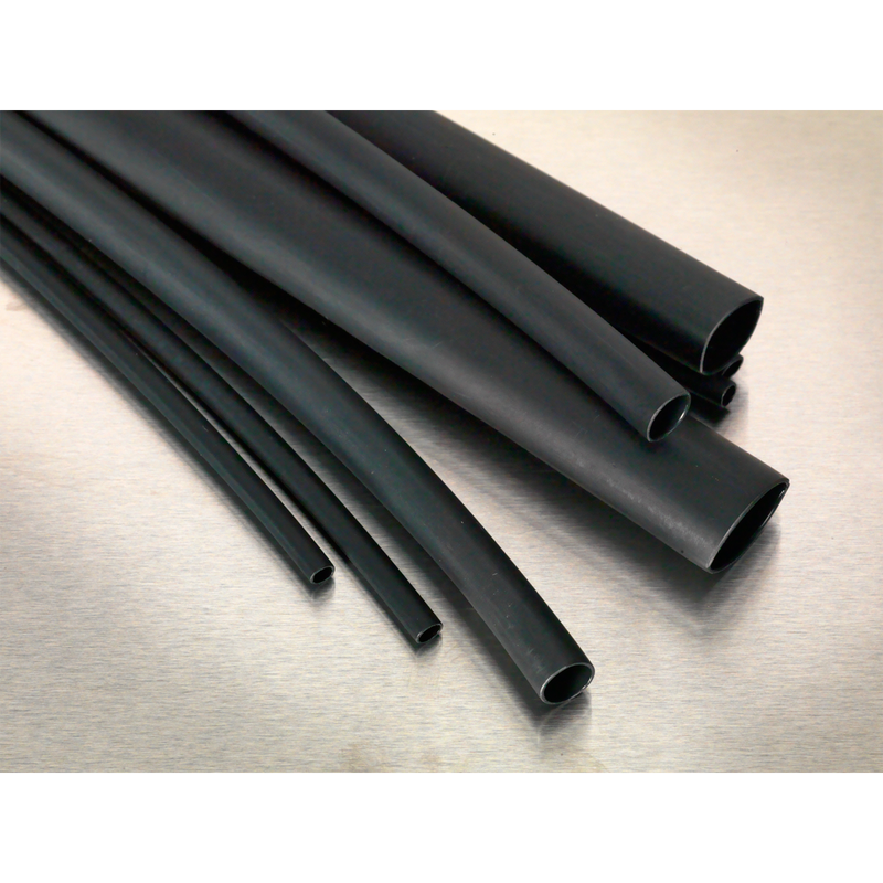 Sealey Adhesive Lined Heat Shrink Tubing 200mm 72 Piece - Black