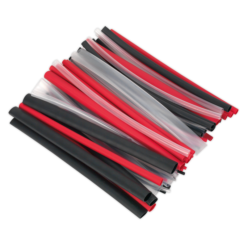 Sealey Adhesive Lined Heat Shrink Tubing 200mm 72 Piece Mixed Colours