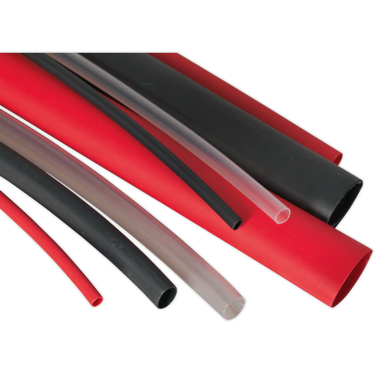 Sealey Adhesive Lined Heat Shrink Tubing 200mm 72 Piece Mixed Colours