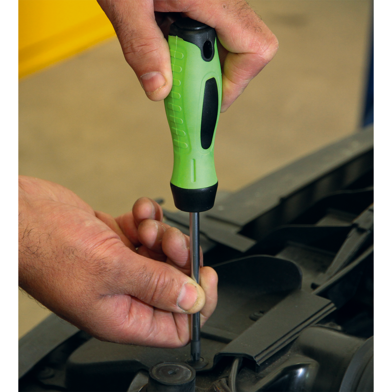 Sealey Premier Screwdriver Set 8 Piece - Hi-Vis Green, Model HV001
