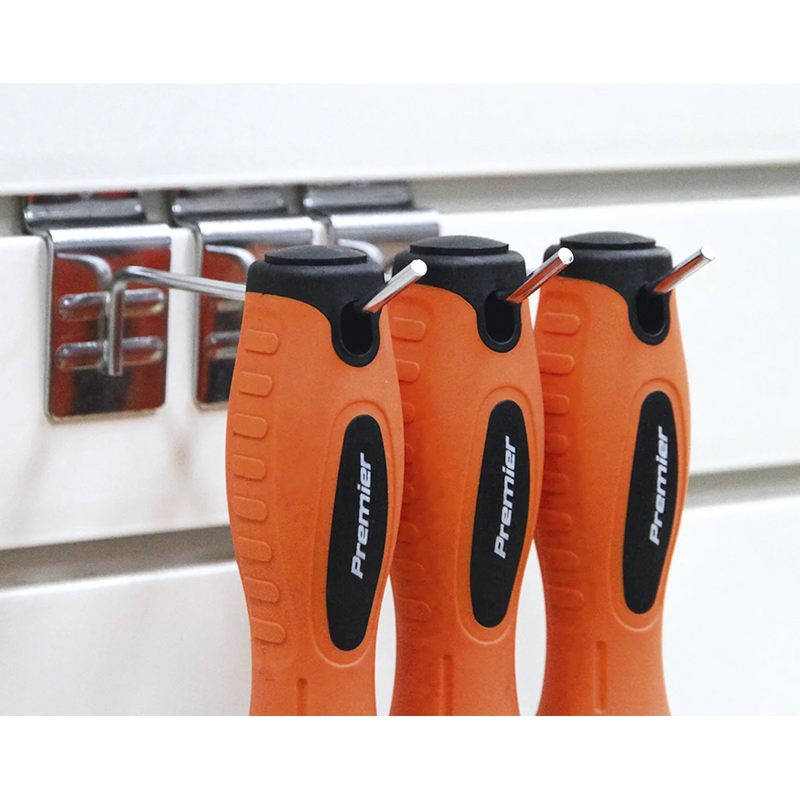 Sealey Premier Screwdriver Set 8 Piece - Hi-Vis Orange, Model HV003