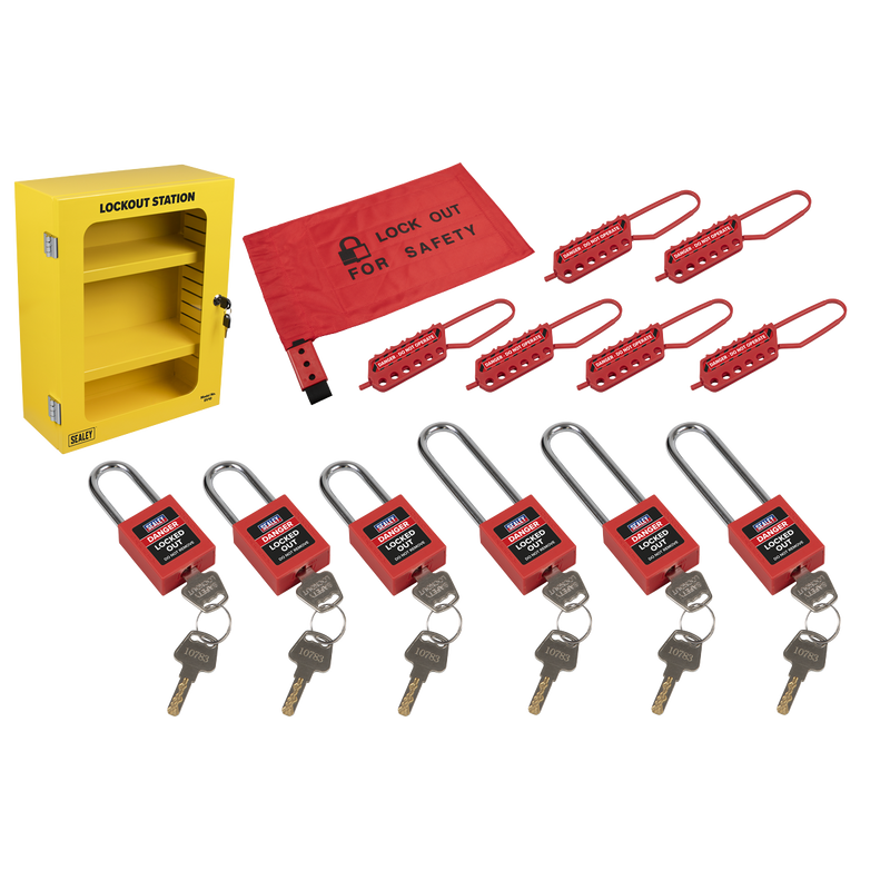 Sealey HVCOM14 Safety Lockout Kit - Protect Mechanics with 5 Tools