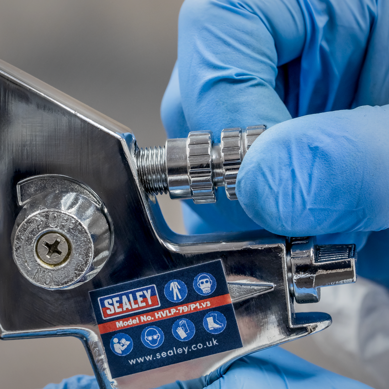 Sealey Spray Gun HVLP-79/P1 1.7mm Set-Up for Pressure Pot