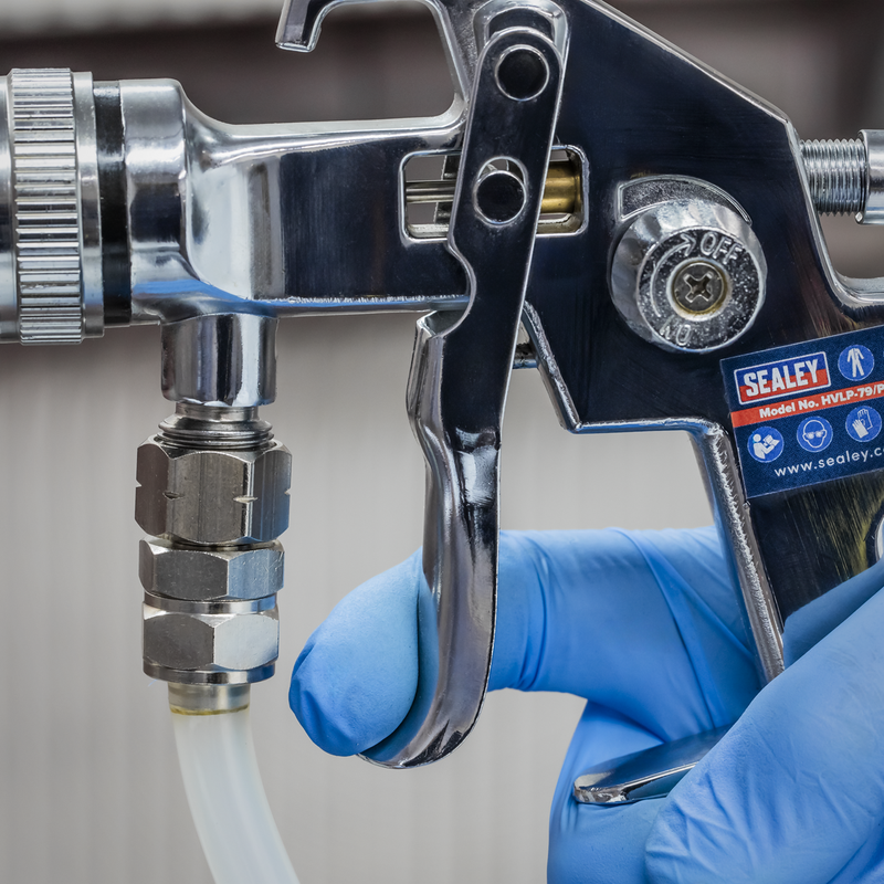 Sealey Spray Gun HVLP-79/P1 1.7mm Set-Up for Pressure Pot