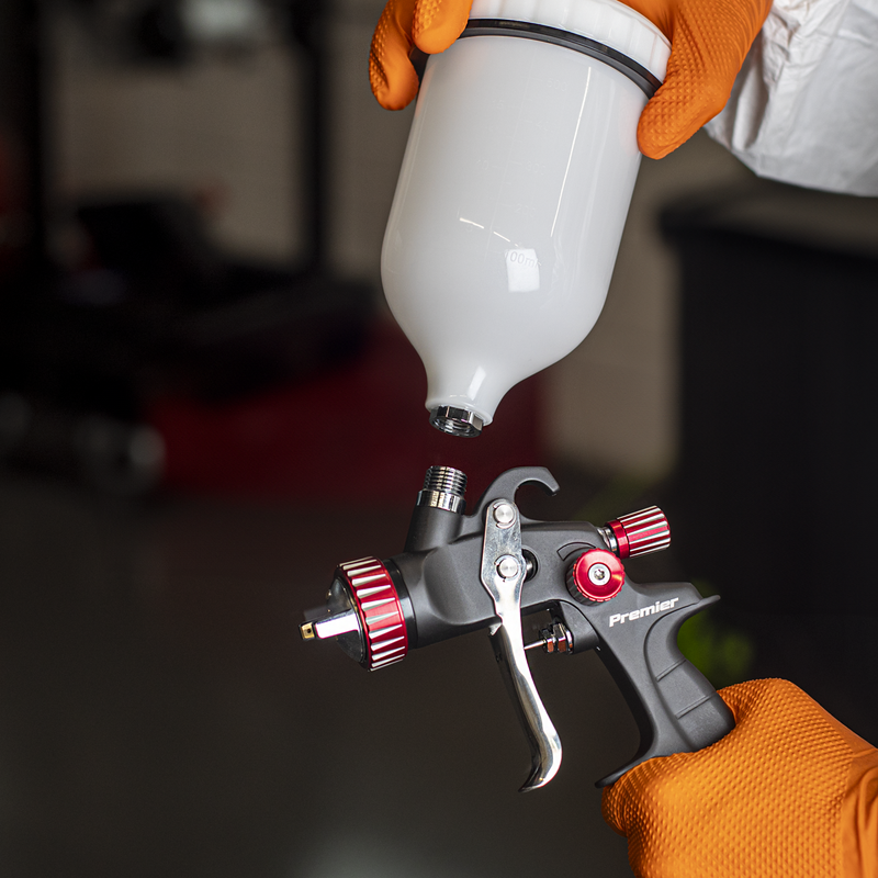 Sealey Premier HVLP Gravity Feed Spray Gun 1.3mm 600ml Capacity