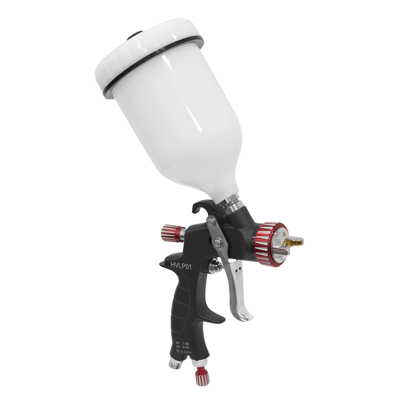 Sealey Premier HVLP Gravity Feed Spray Gun 1.3mm 600ml Capacity
