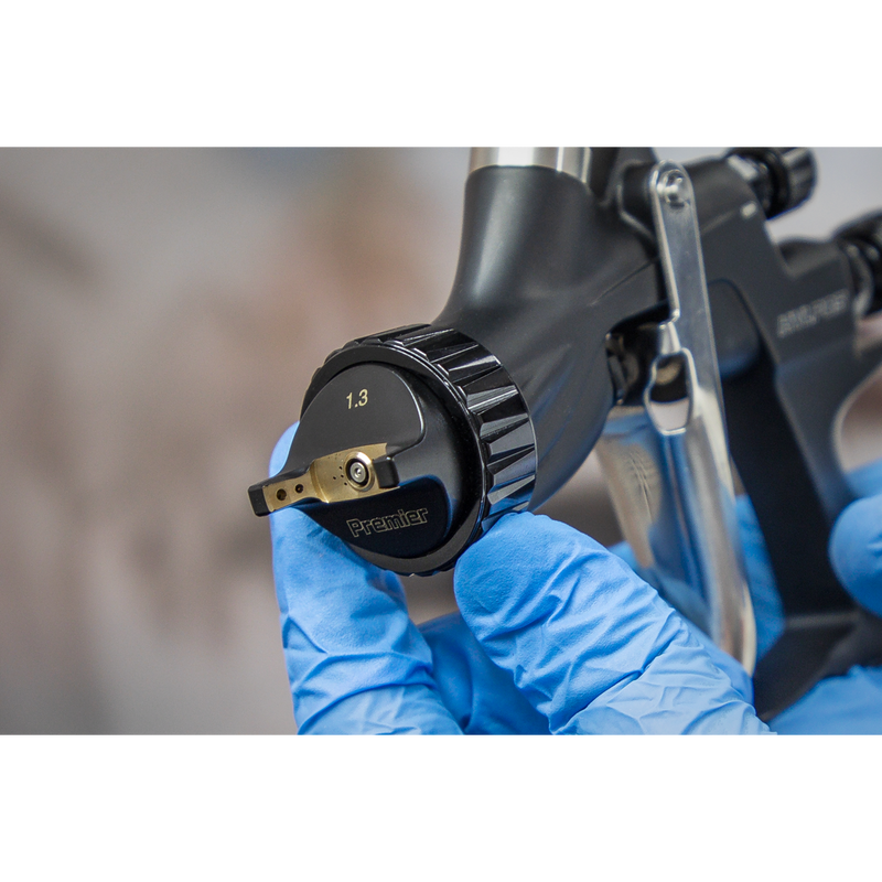 Sealey Premier HVLP Gravity Feed Spray Gun 1.3mm 600ml Capacity