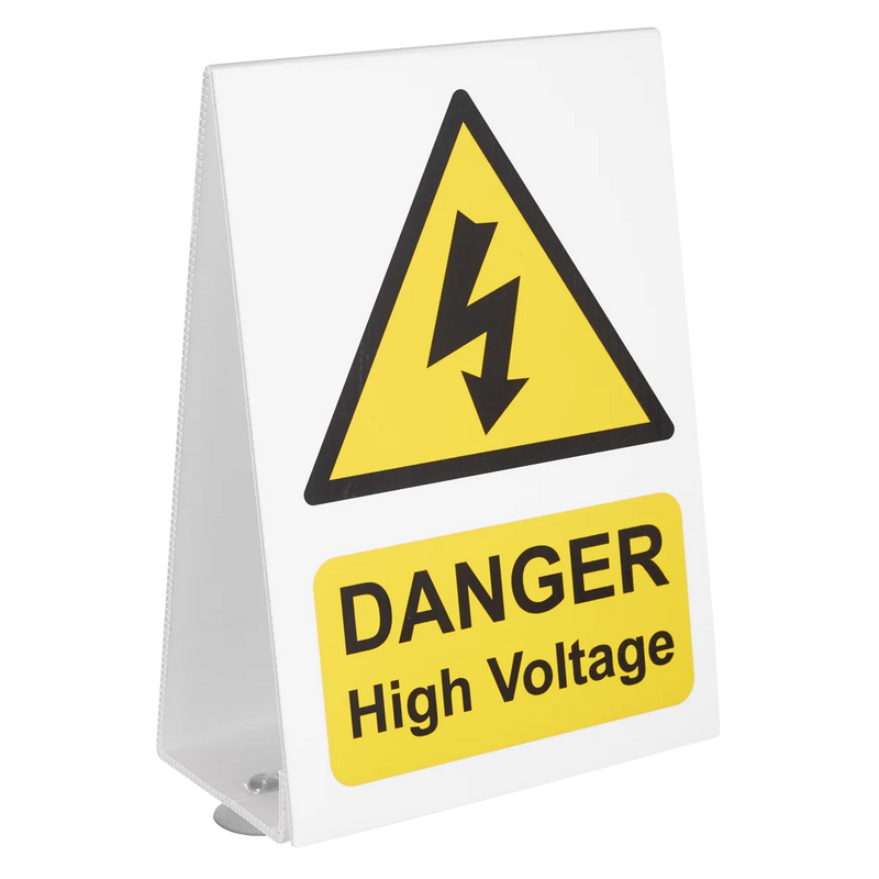 Sealey High Voltage Vehicle Warning Sign HVS1 200x310mm